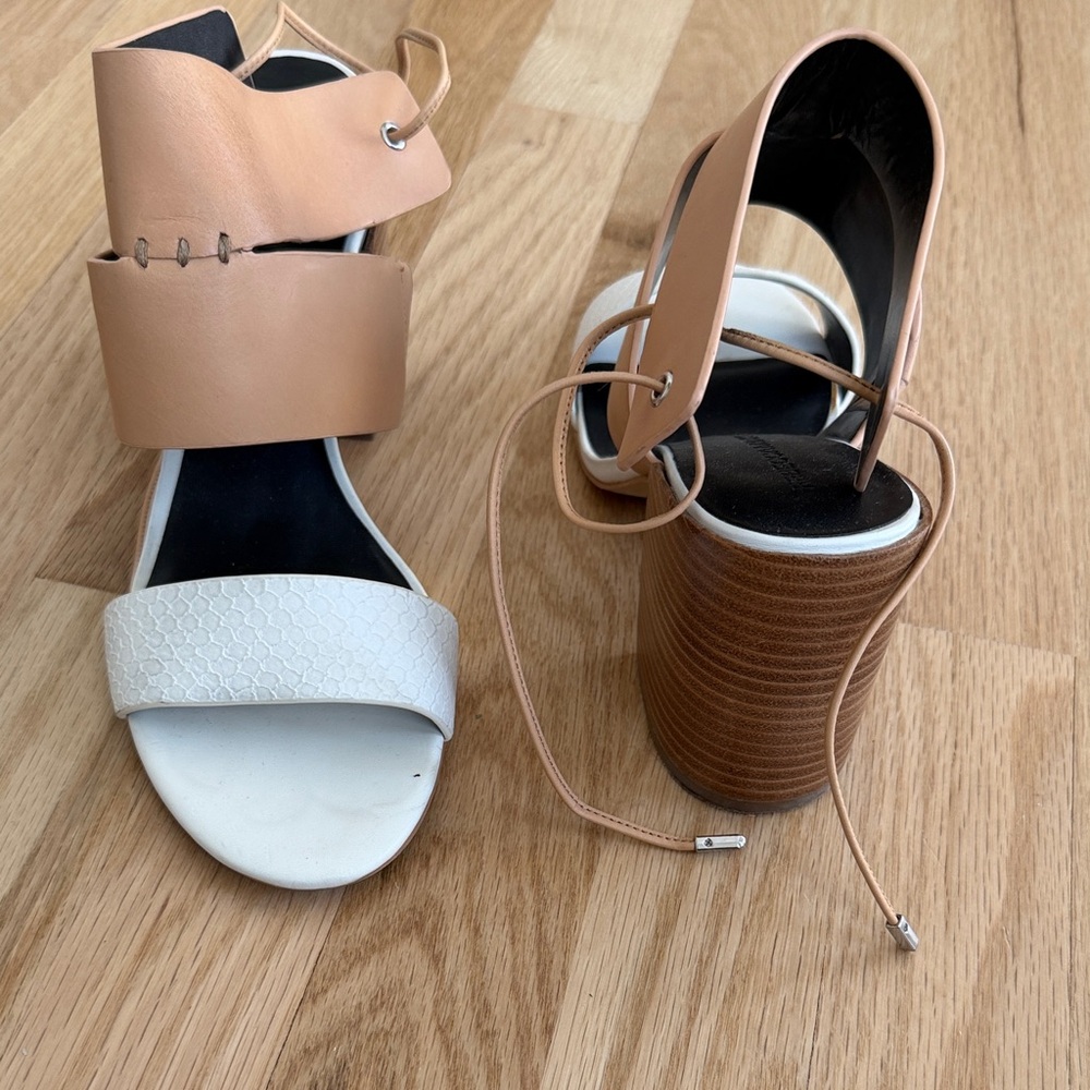 Rebecca Minkoff Stylish Tan and White Women's Heels